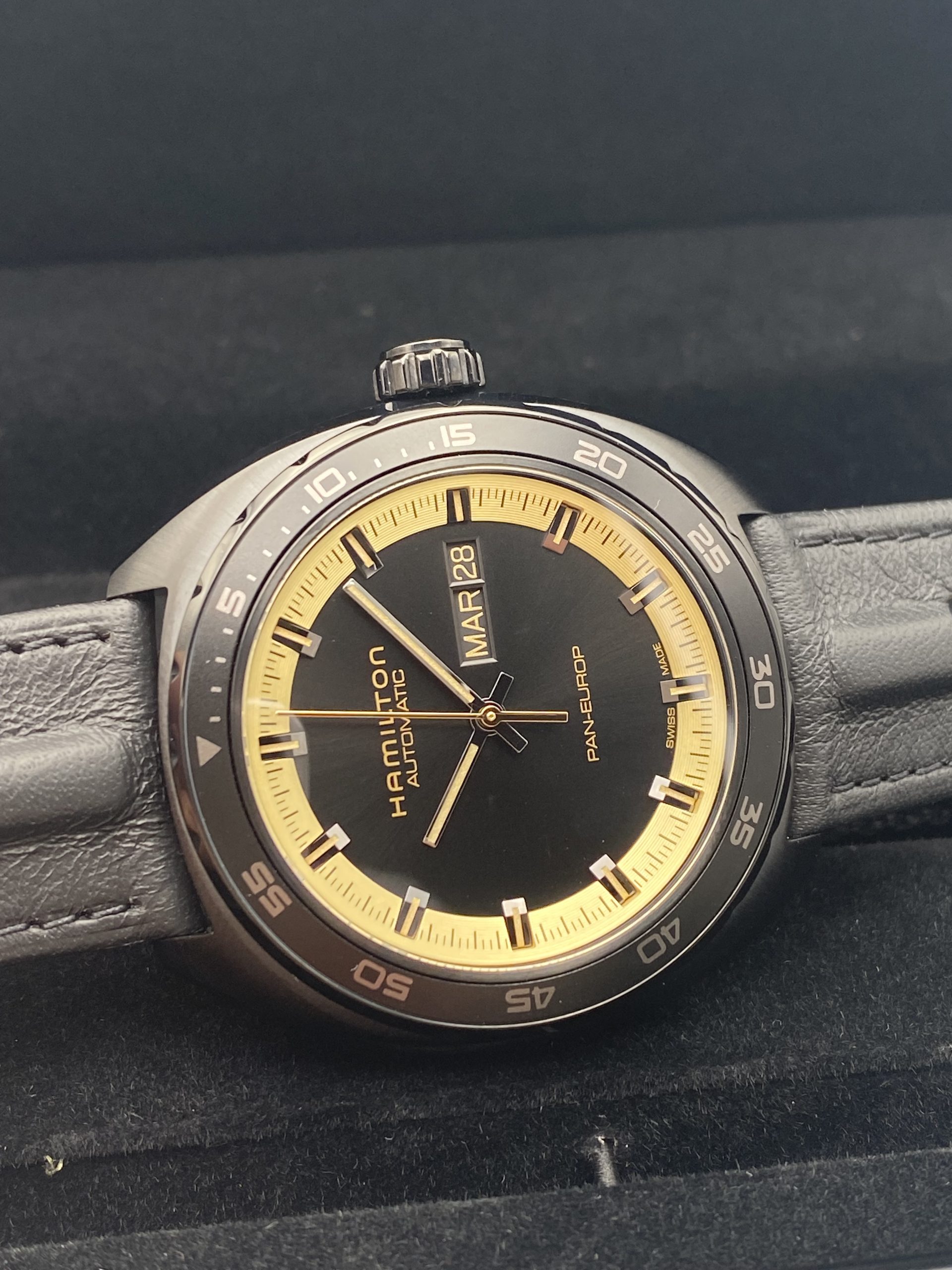 HAMILTON AMERICAN CLASSIC PAN EUROP DAY DATE AUTO Carica automatica 42mm H35425730 OFFICIAL DEALER - immagine 2