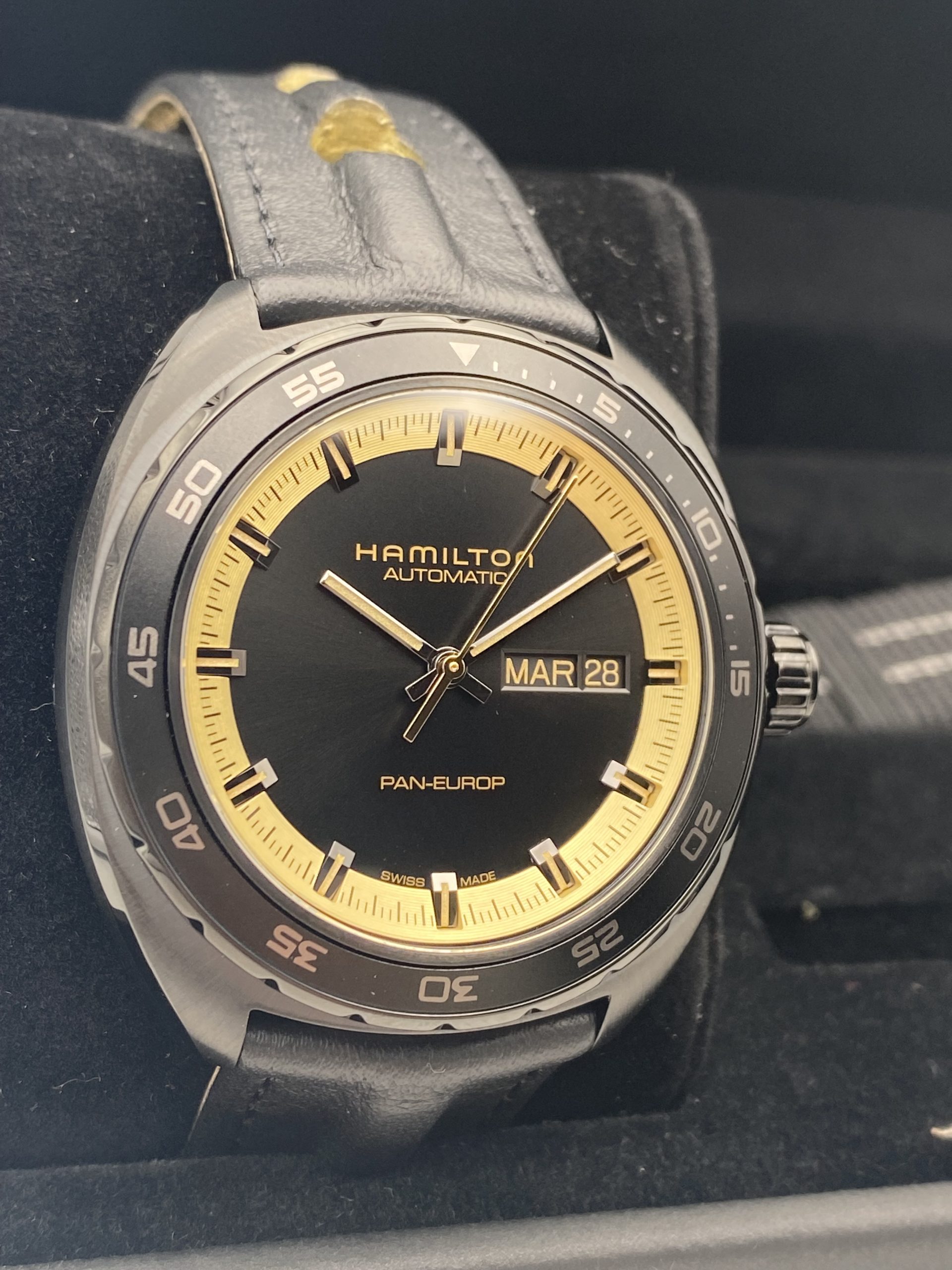 HAMILTON AMERICAN CLASSIC PAN EUROP DAY DATE AUTO Carica automatica 42mm H35425730 OFFICIAL DEALER - immagine 4