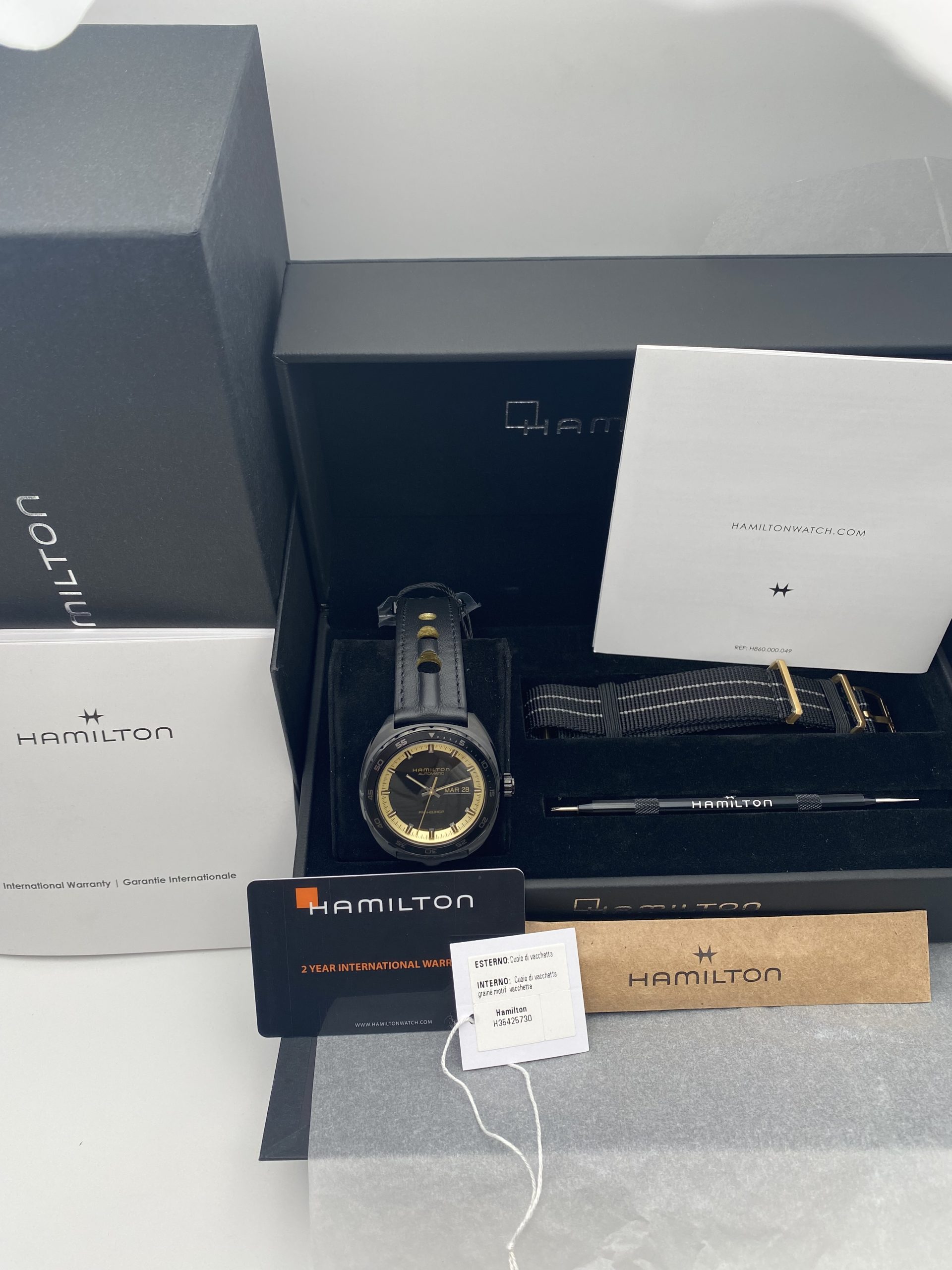 HAMILTON AMERICAN CLASSIC PAN EUROP DAY DATE AUTO Carica automatica 42mm H35425730 OFFICIAL DEALER - immagine 7
