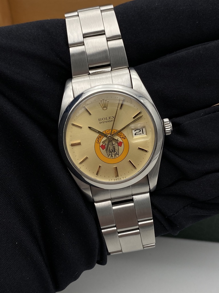 Rolex Oyster Date Precision Abu Dhabi Defense Force Logo Saudi Arabia Ref. 6694 - immagine 10