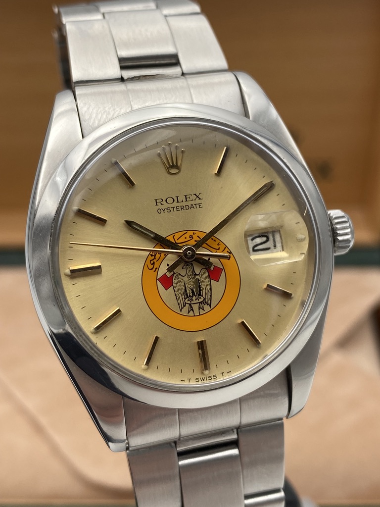Rolex Oyster Date Precision Abu Dhabi Defense Force Logo Saudi Arabia Ref. 6694 - immagine 4