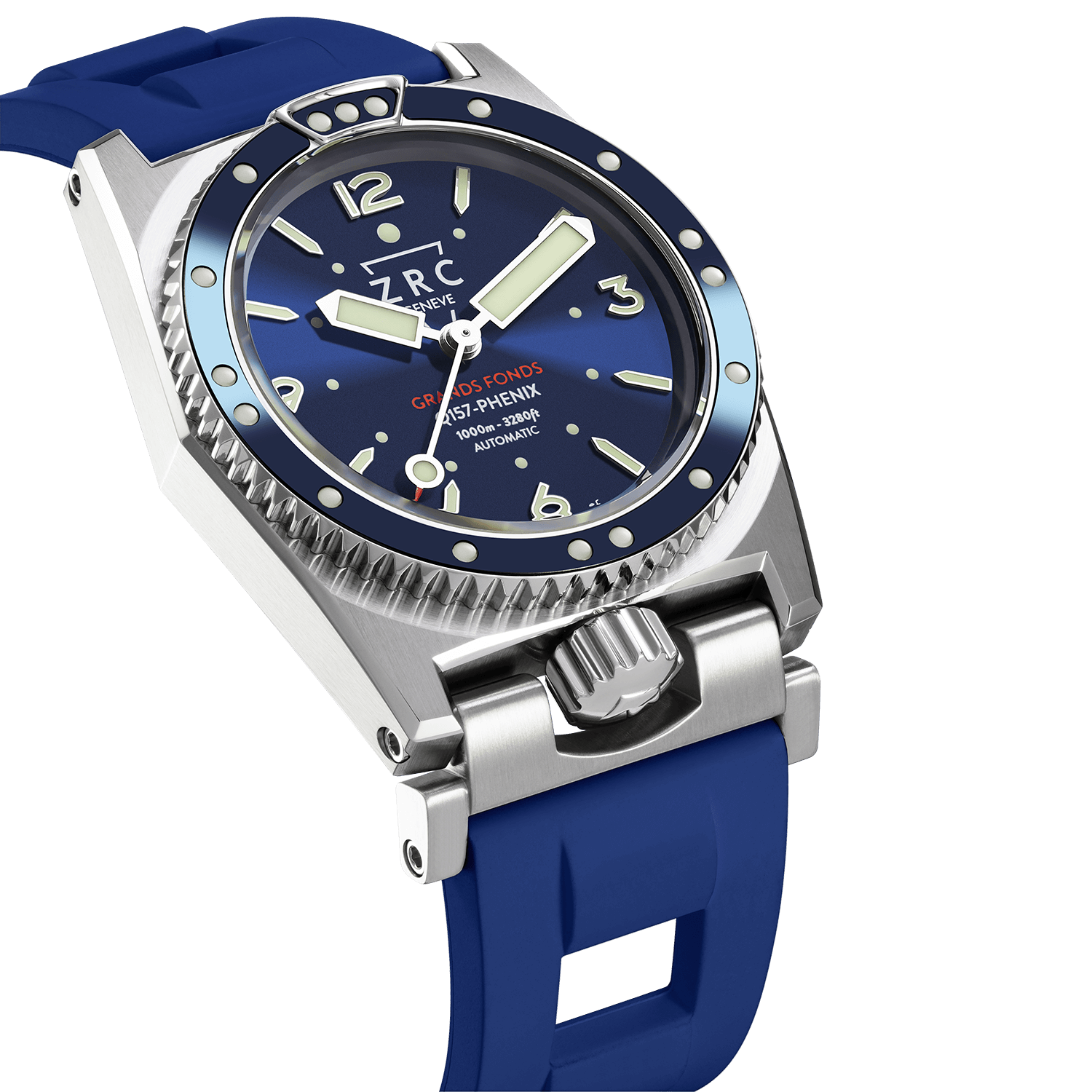 ZRC MN64 PHENIX Limited Edition GF42168PH BLUE 41.5mm Rubber Strap - OFFICIAL DEALER - immagine 2