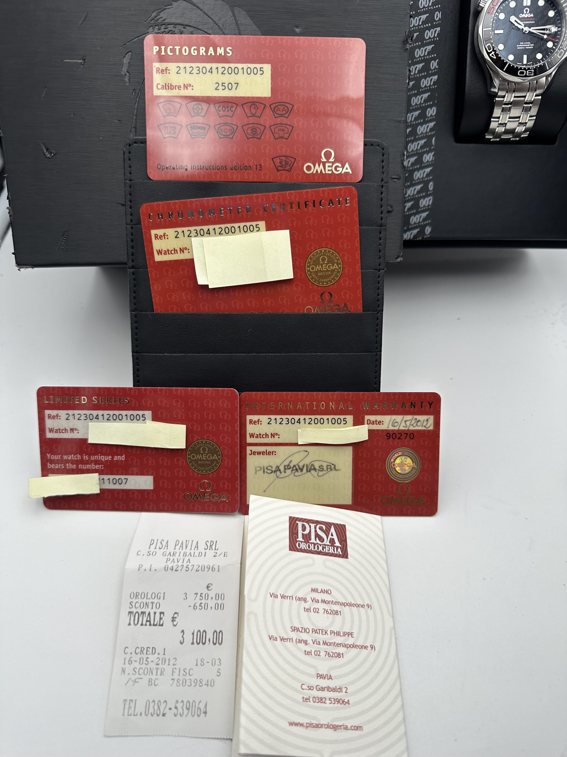 Omega Seamaster Diver 300 M James Bond 21230412001005 LIMITED EDITION SUPER FULL SET PERFECT CONDITION LIKE NEW 2012 - immagine 3