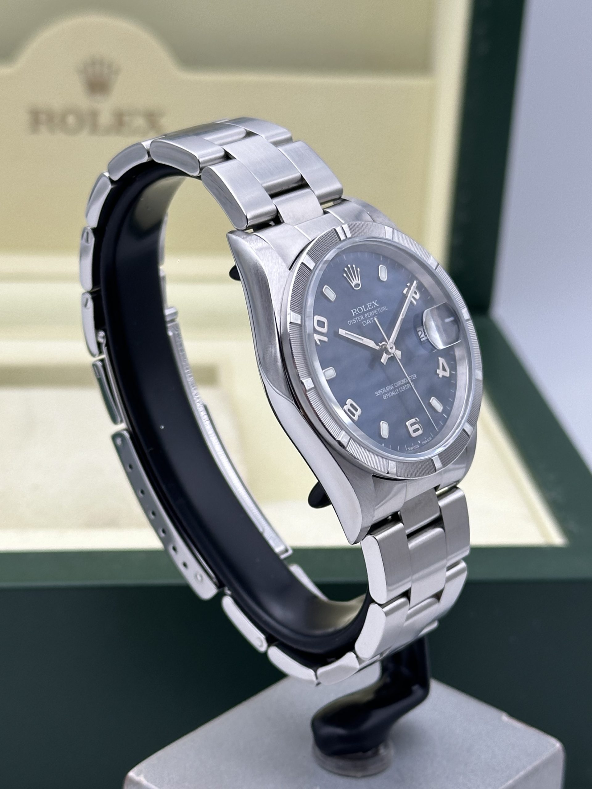 Rolex Oyster Perpetual Date 15210 PERFECT CONDITION Blue Dial 2003 - immagine 6