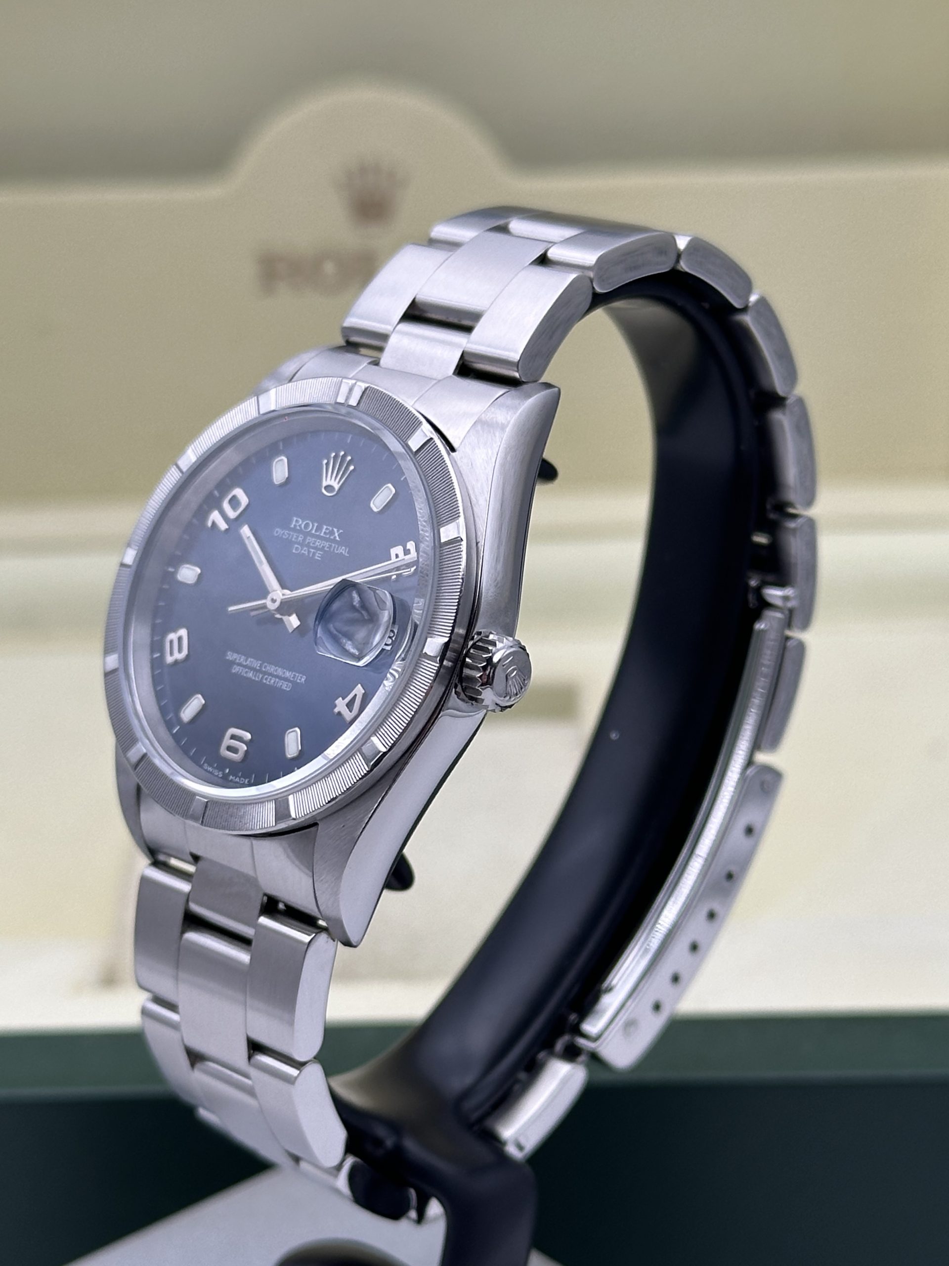 Rolex Oyster Perpetual Date 15210 PERFECT CONDITION Blue Dial 2003 - immagine 8