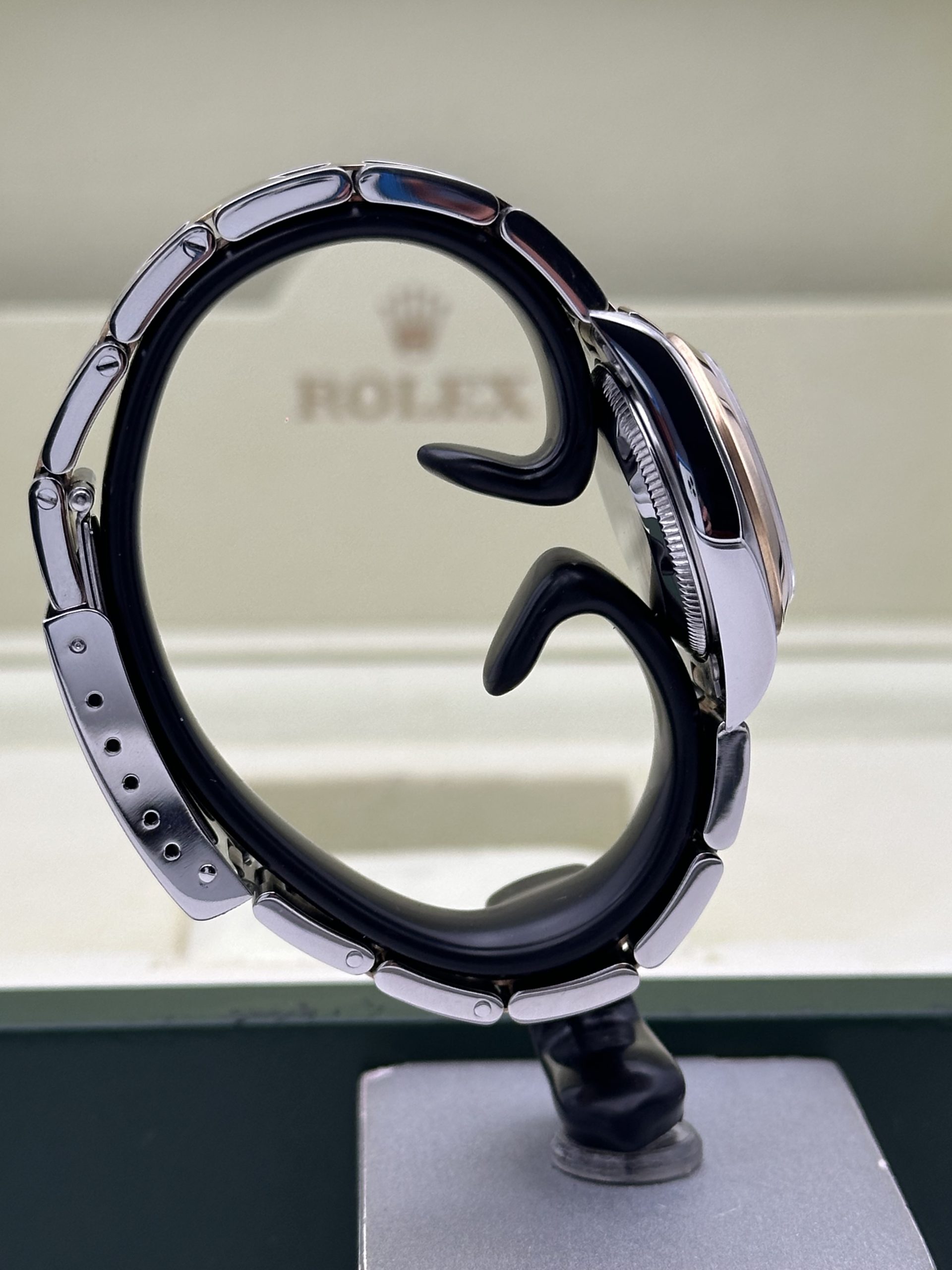 Rolex Oyster Perpetual Lady 76183 Perfect Condition Steel And Yellow Gold Grey Dial 2002 - immagine 7
