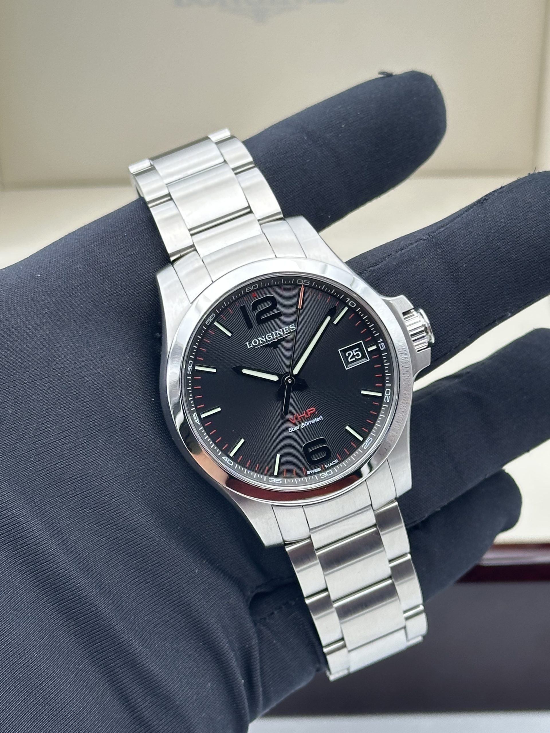 Longines Conquest V.h.p. L37164566 Full Set Perfect Condition 2019 - immagine 11