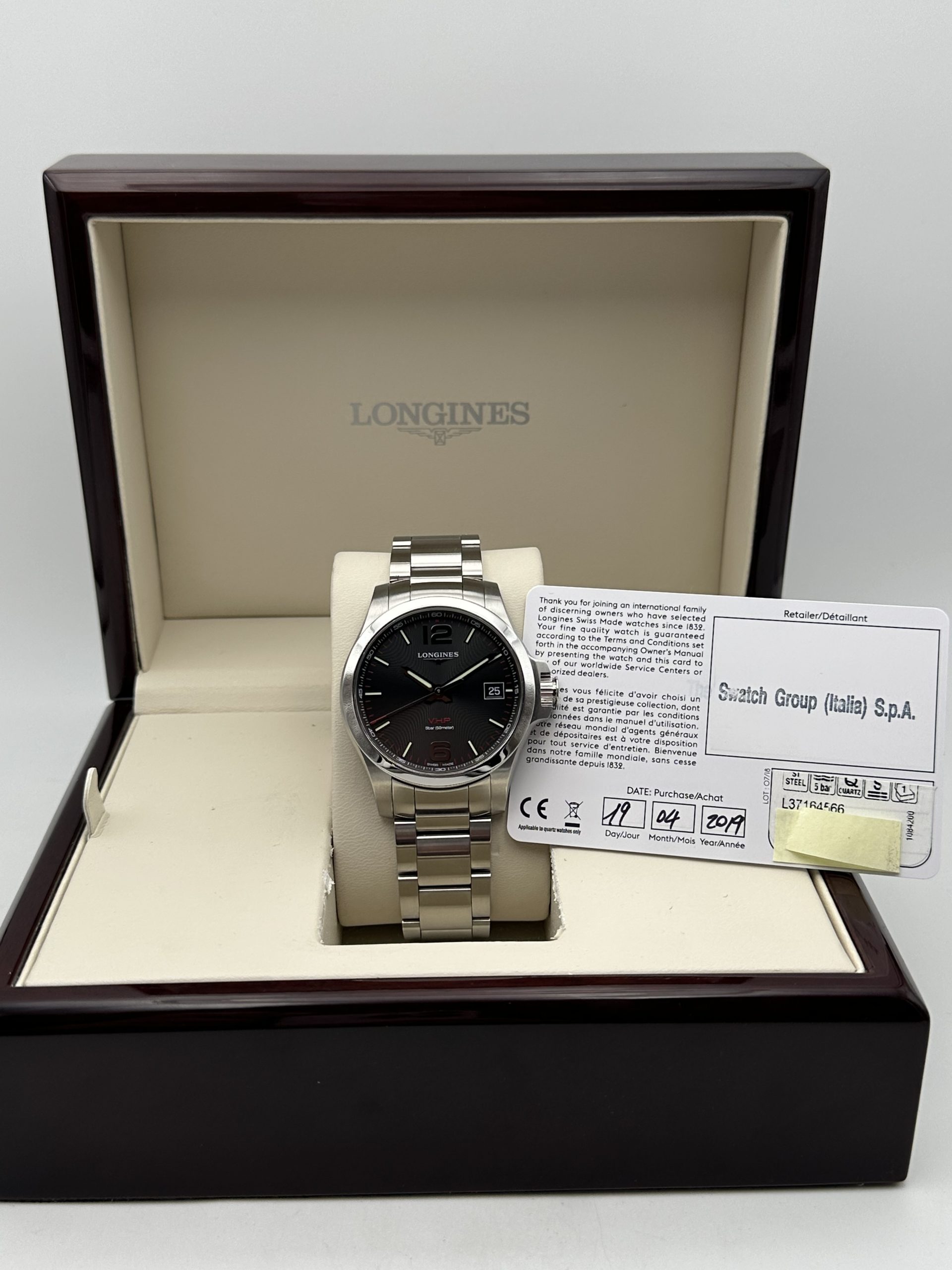 Longines Conquest V.h.p. L37164566 Full Set Perfect Condition 2019 - immagine 4