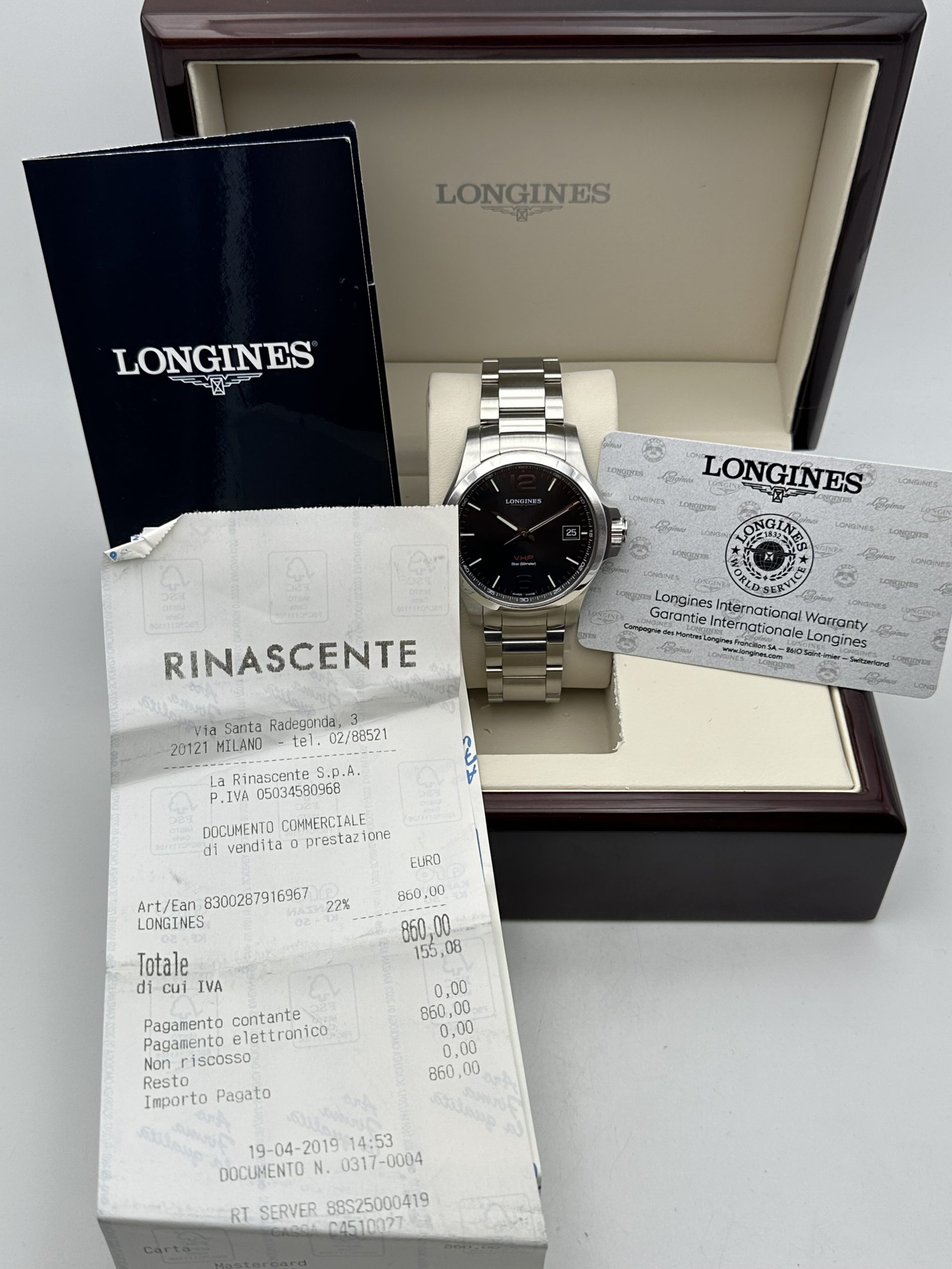 Longines Conquest V.h.p. L37164566 Full Set Perfect Condition 2019 - immagine 3