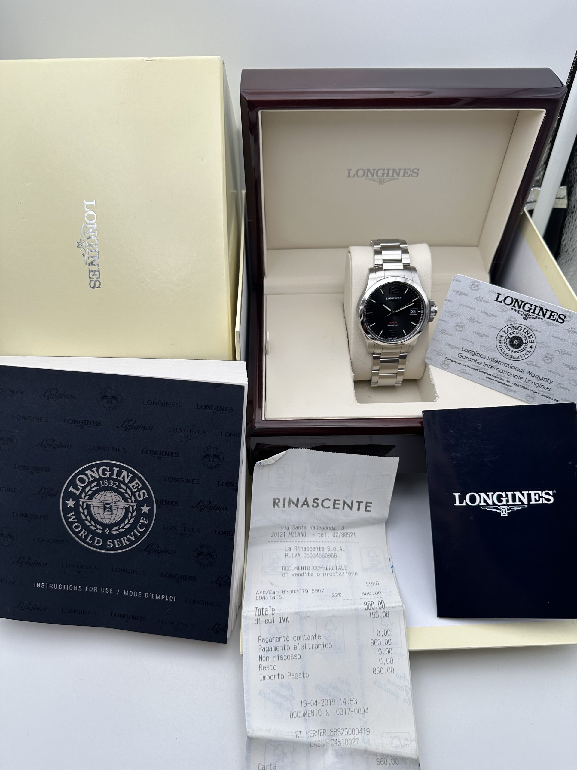 Longines Conquest V.h.p. L37164566 Full Set Perfect Condition 2019 - immagine 2