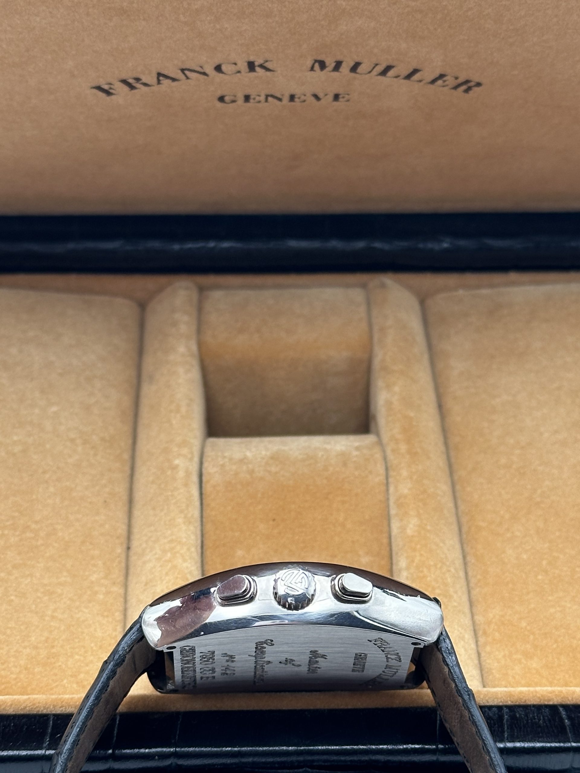 Franck Muller Cintrée Curvex Biretro Automatic FULL SET Chronographe White Gold 18K Good Condition 7850 CC B - immagine 12