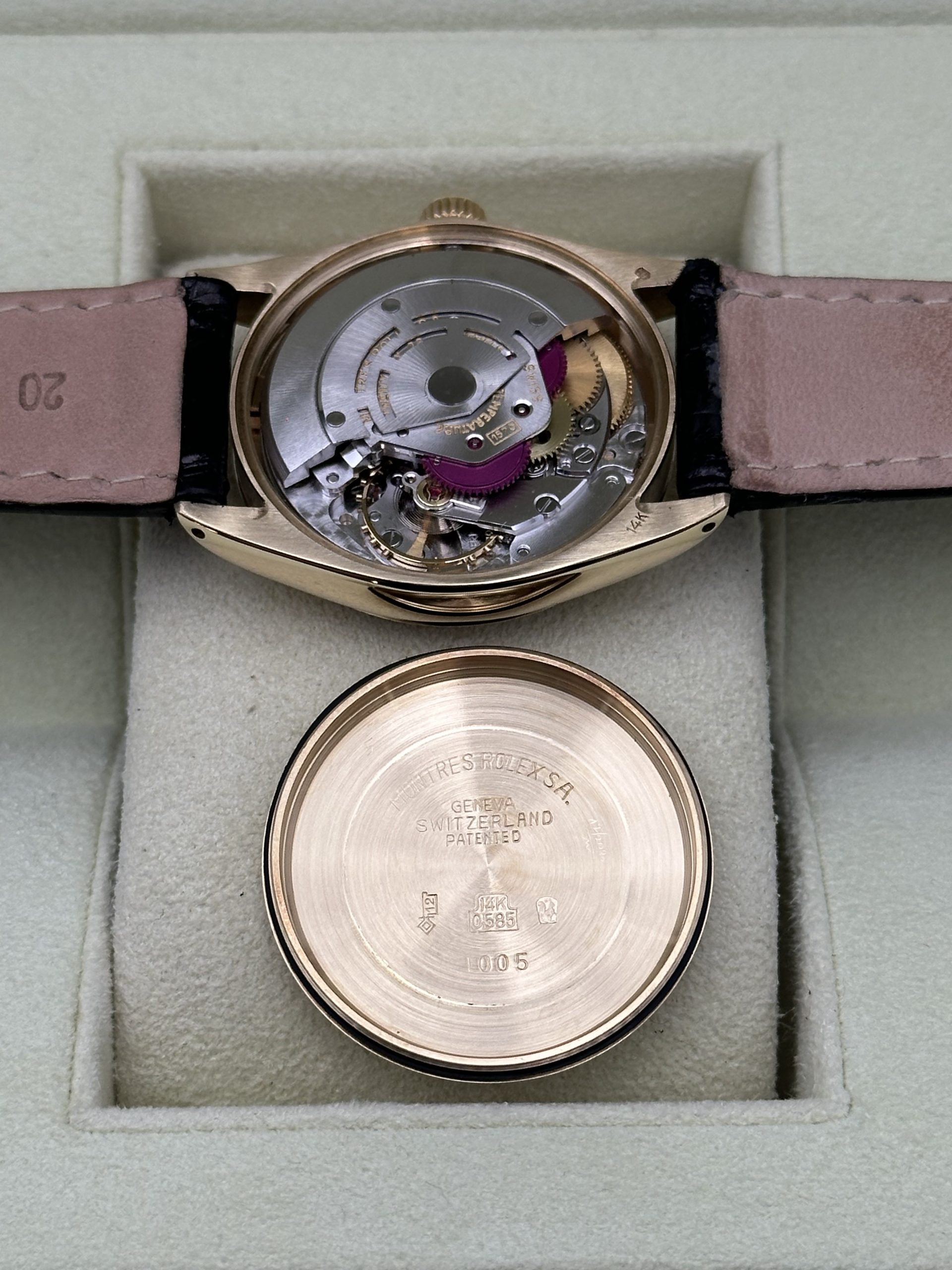 Rolex Oyster Perpetual 34 Yellow Gold 14K RARE Perfect Condition Like New Champagne Dial 1974 - immagine 15