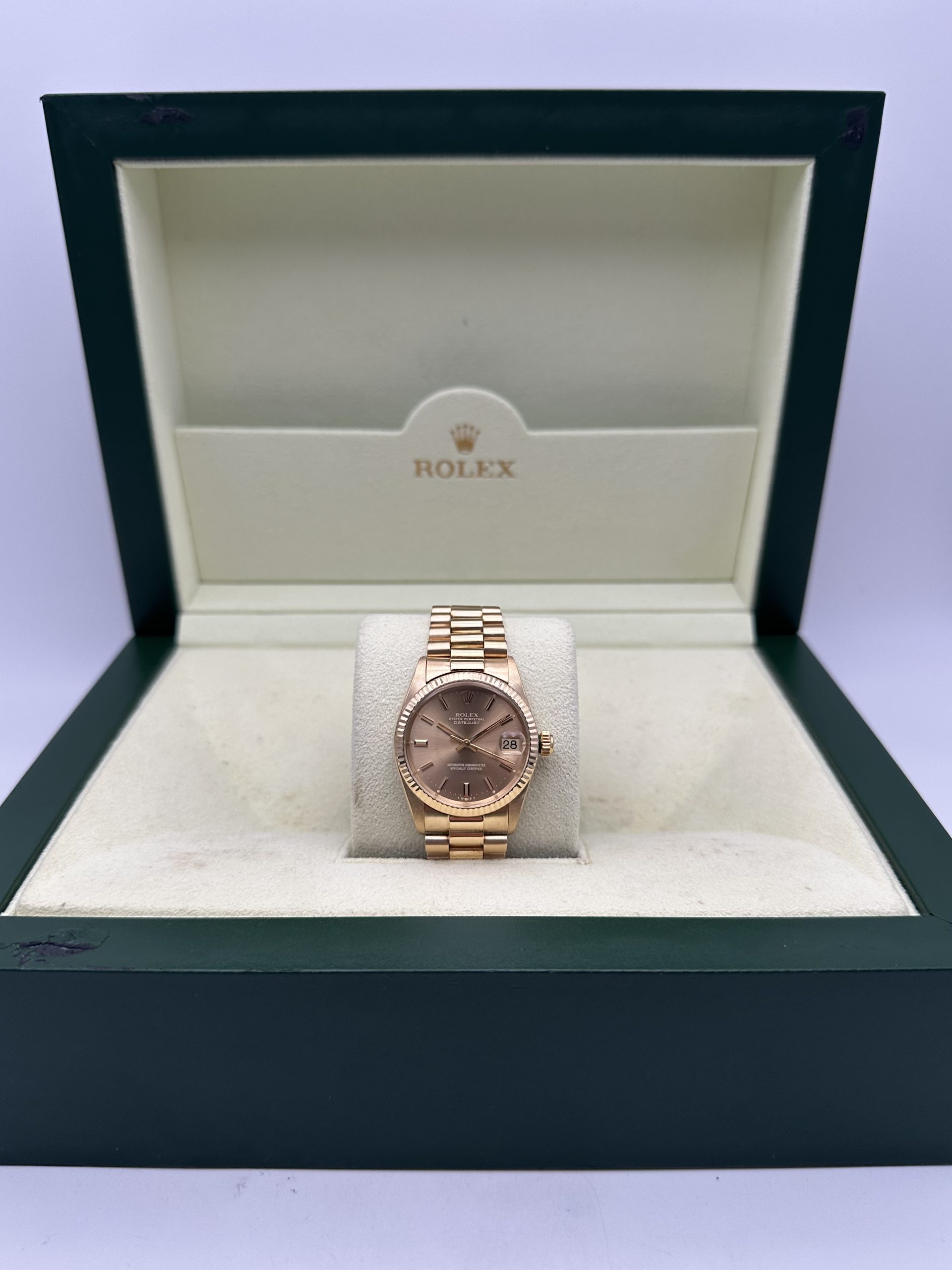 Rolex Datejust 31mm Champagne Dial Perfect Condition 6827 President Yellow Gold 18K - immagine 2